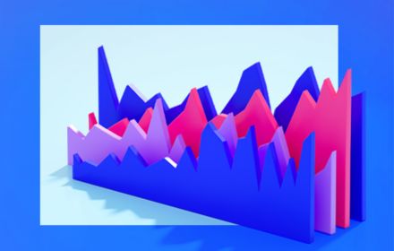 Colorful graph with purple background