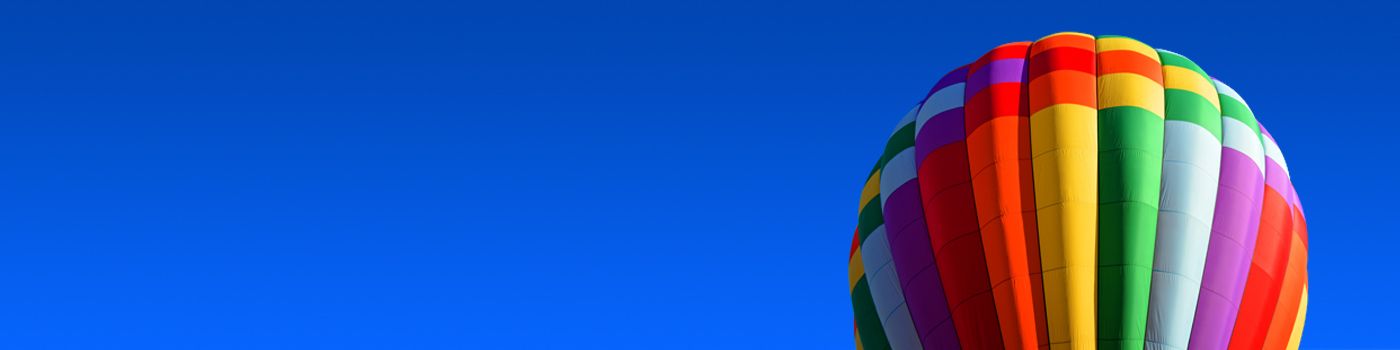Colourful air balloon banner