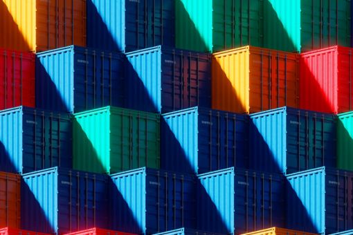 Colourful containers