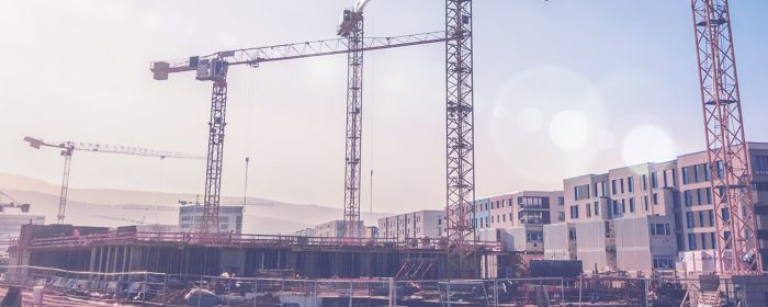 large crane on construction site