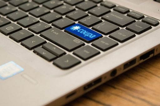 Coupa logo on a keyboard