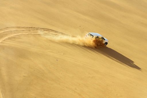 Jeep in desert