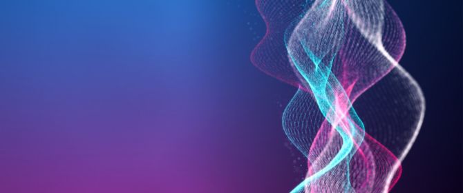 Data Management Solutions - abstract purple blue spiral