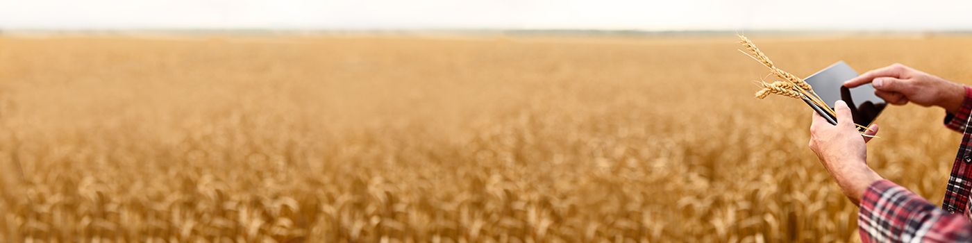 farmer with digital tablet