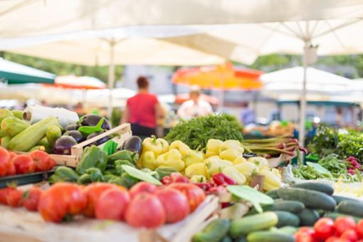 A farmers market