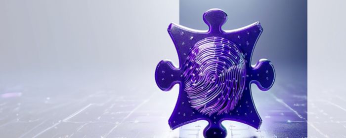 Fingerabdruck auf Puzzleteil