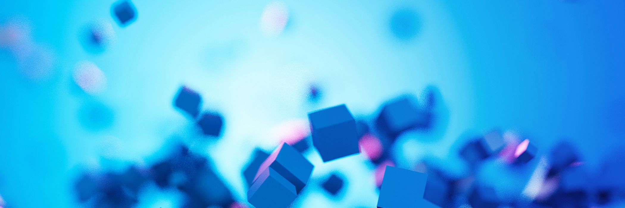 Small blue cubes