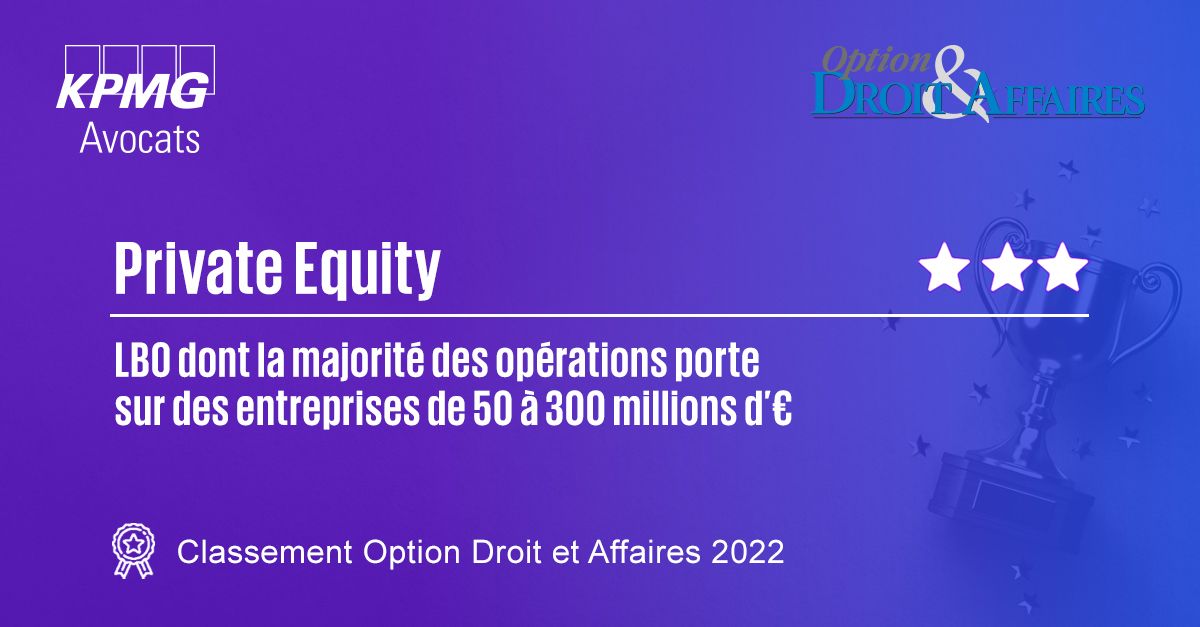 Classement Private Equity d'Option Droit et Affaires 2022