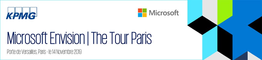 [Evènement KPMG / Microsoft] Microsoft Envision | The Tour – Paris :KPMG est partenaire de l’événement Microsoft dédié à l’intelligence numérique.