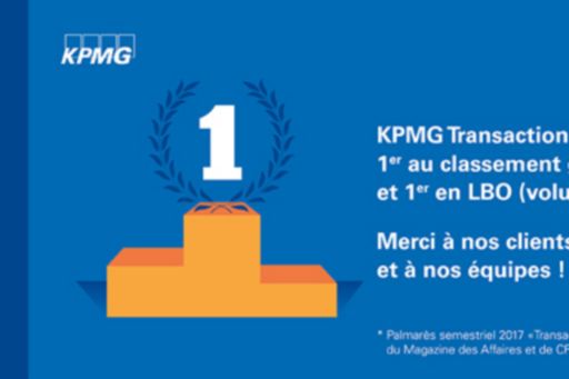 KPMG Transaction Services est 1er au classement général et 1er en LBO (volume)