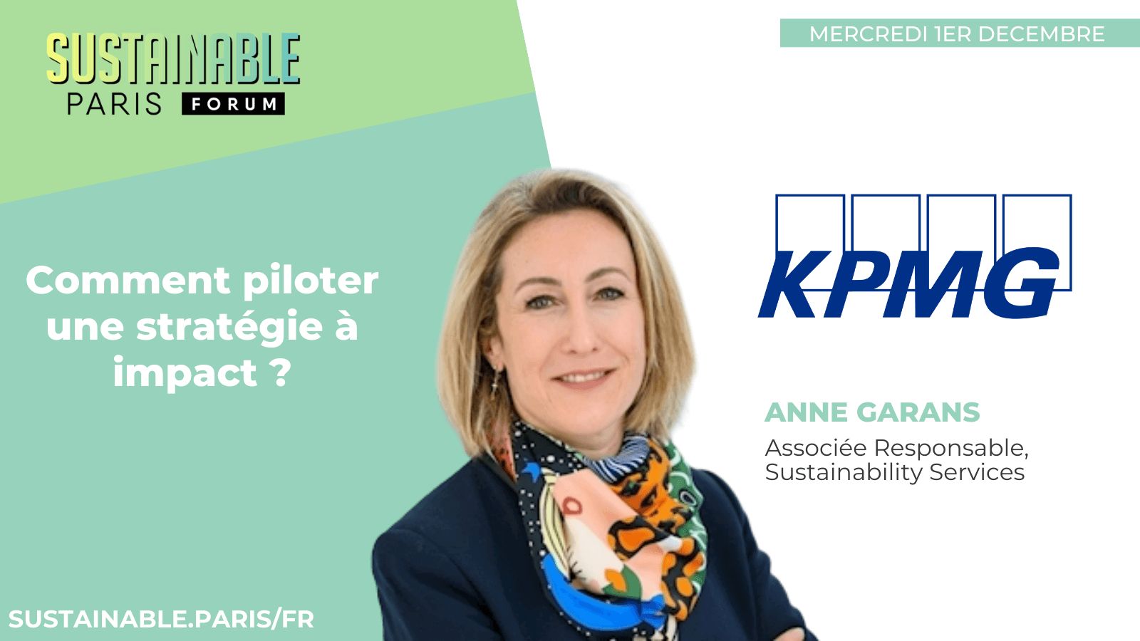 KPMG France, partenaire du Sustainable Paris Forum