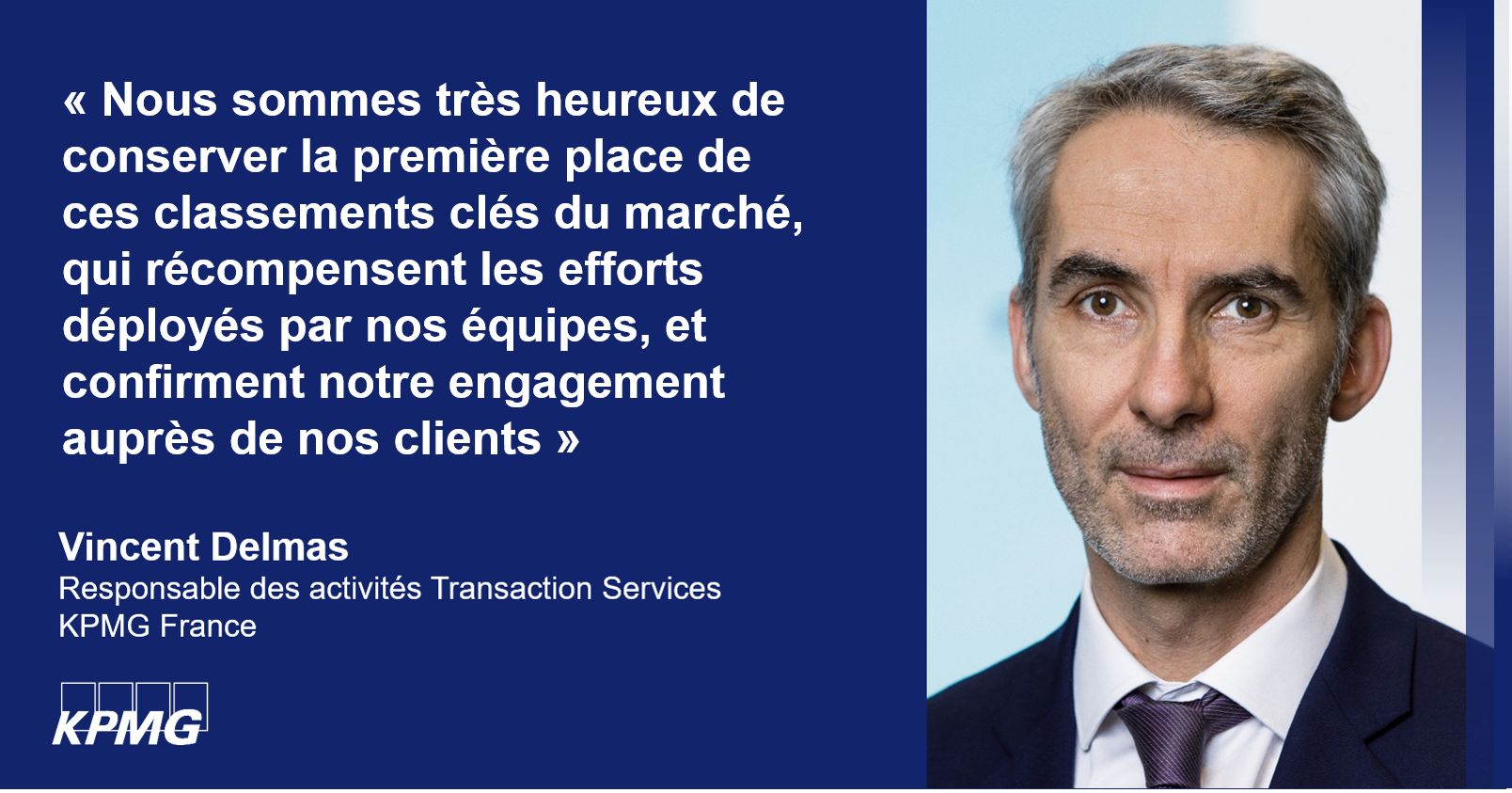 Vincent Delmas Associé, Deal Advisory, Transaction Services KPMG France
