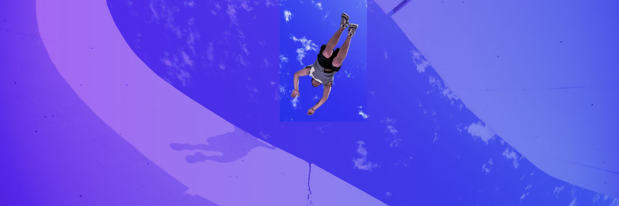 freerider jumping over camera