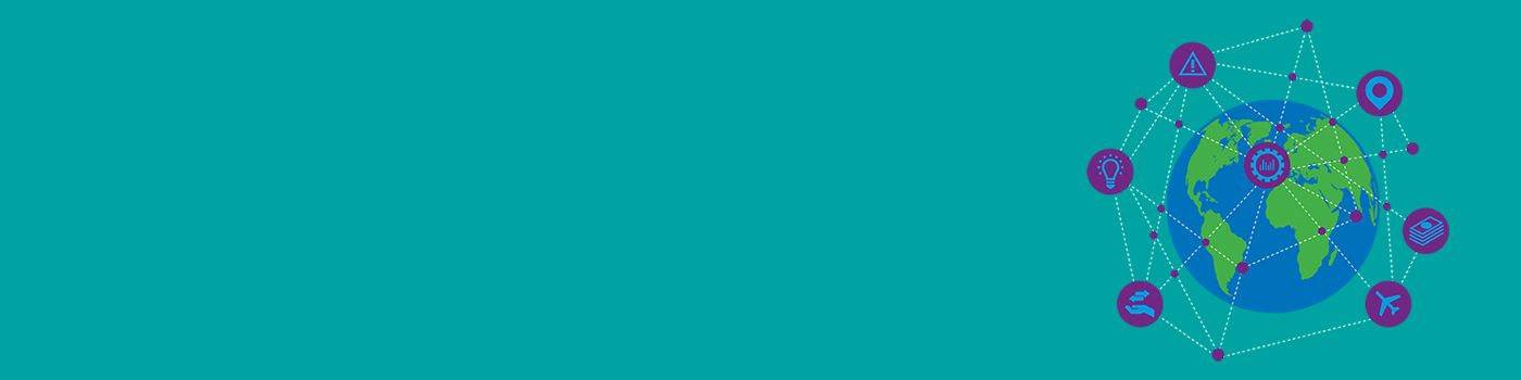 Geopolitics globe with network - illustration