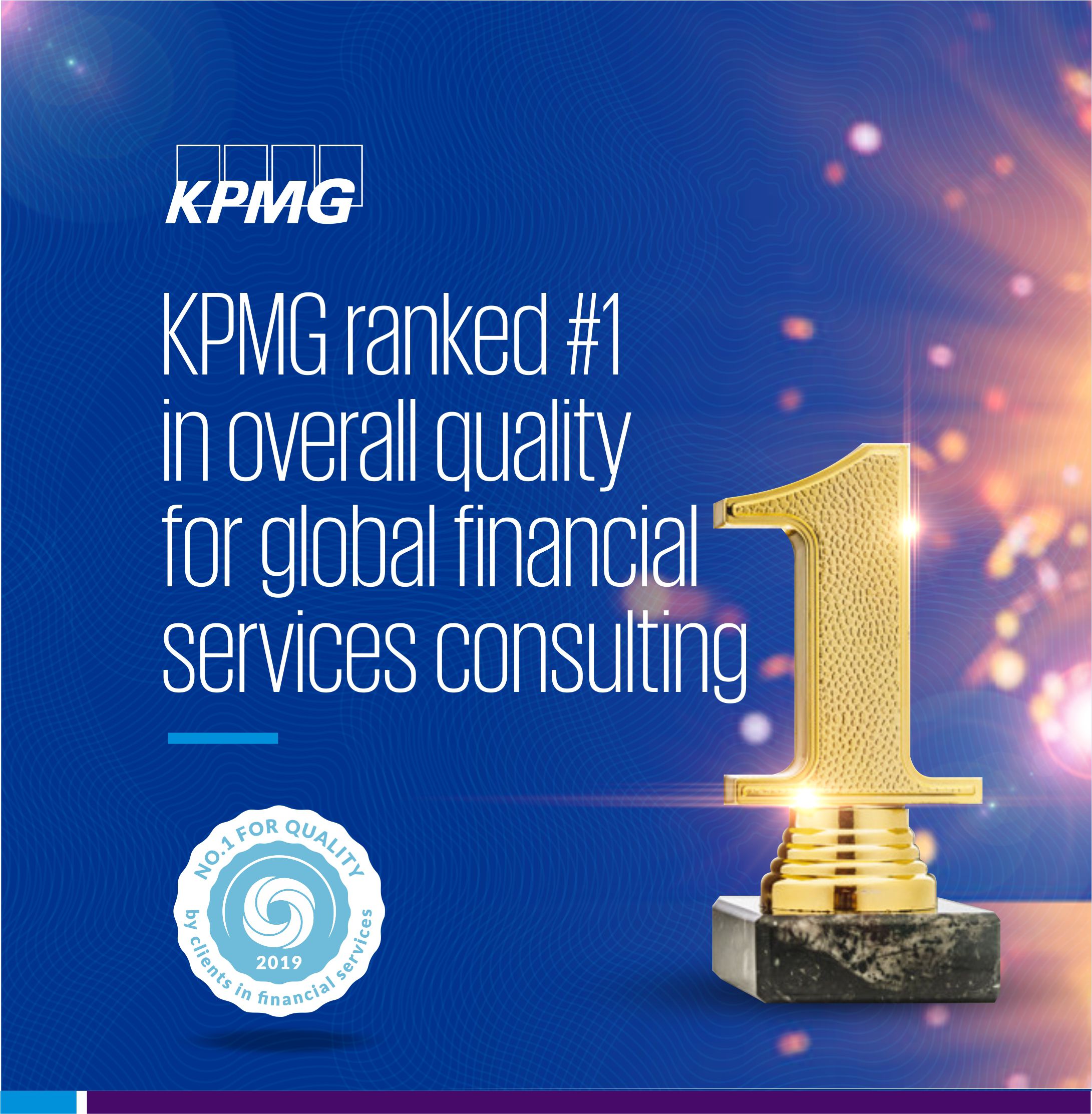 KPMG ranked top for quality in Financial Services