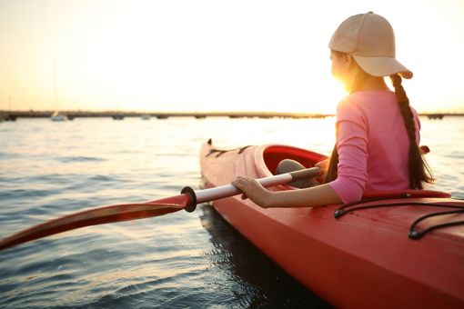 Girl in kayak