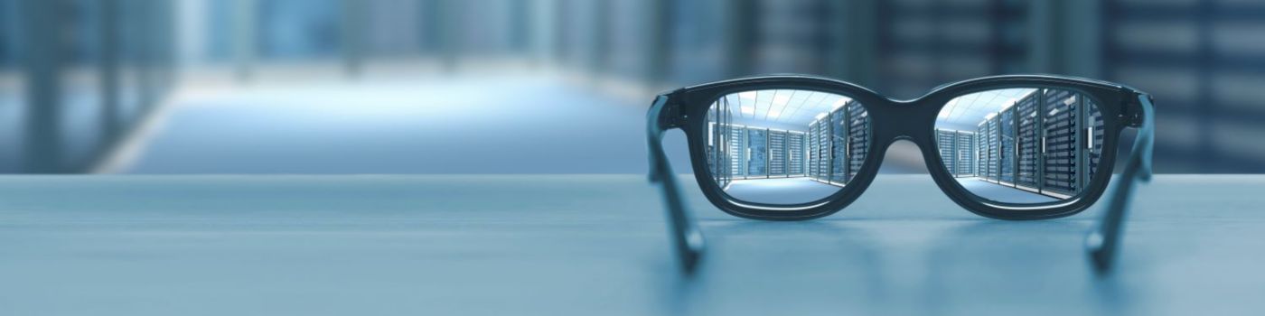 Glasses on top of table with blur background
