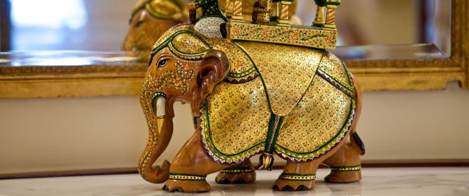 Golden elephant artifact