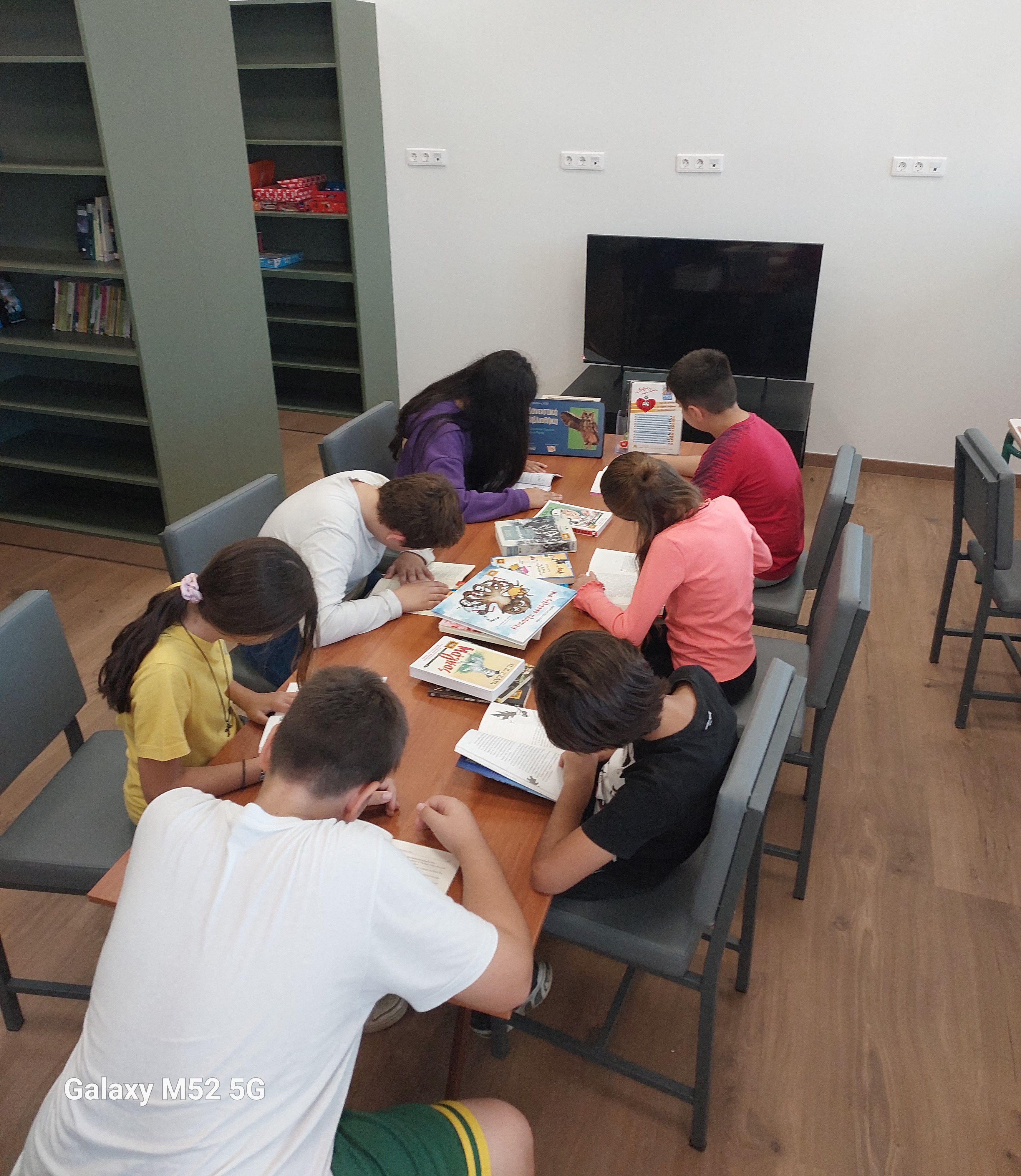 Στιγμιότυπα από τις δανειστικές βιβλιοθήκες. 