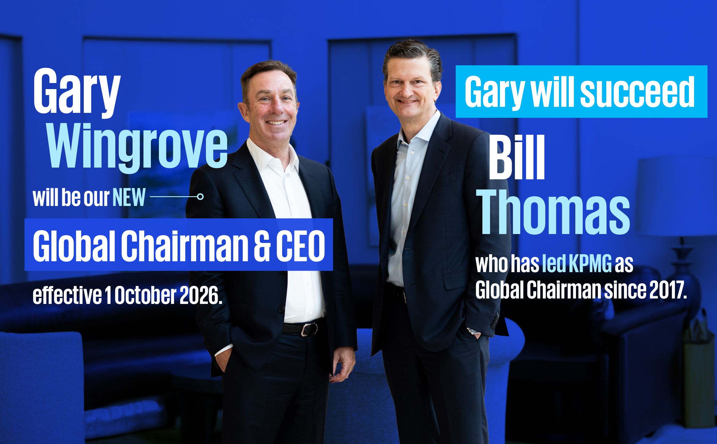 kpmg new global chairman announcement cover