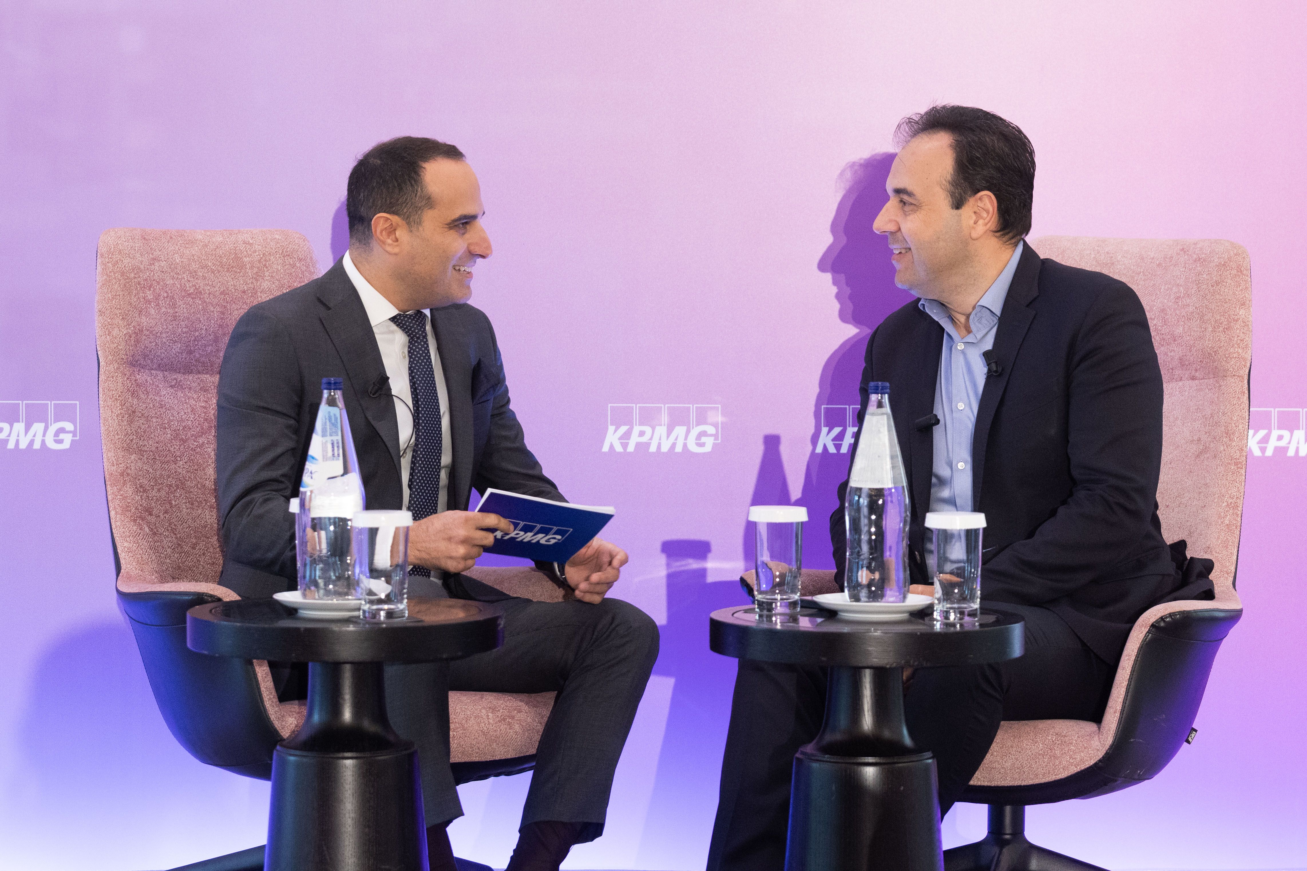 nikos maniatis and dimitris papastergiou at ai conference