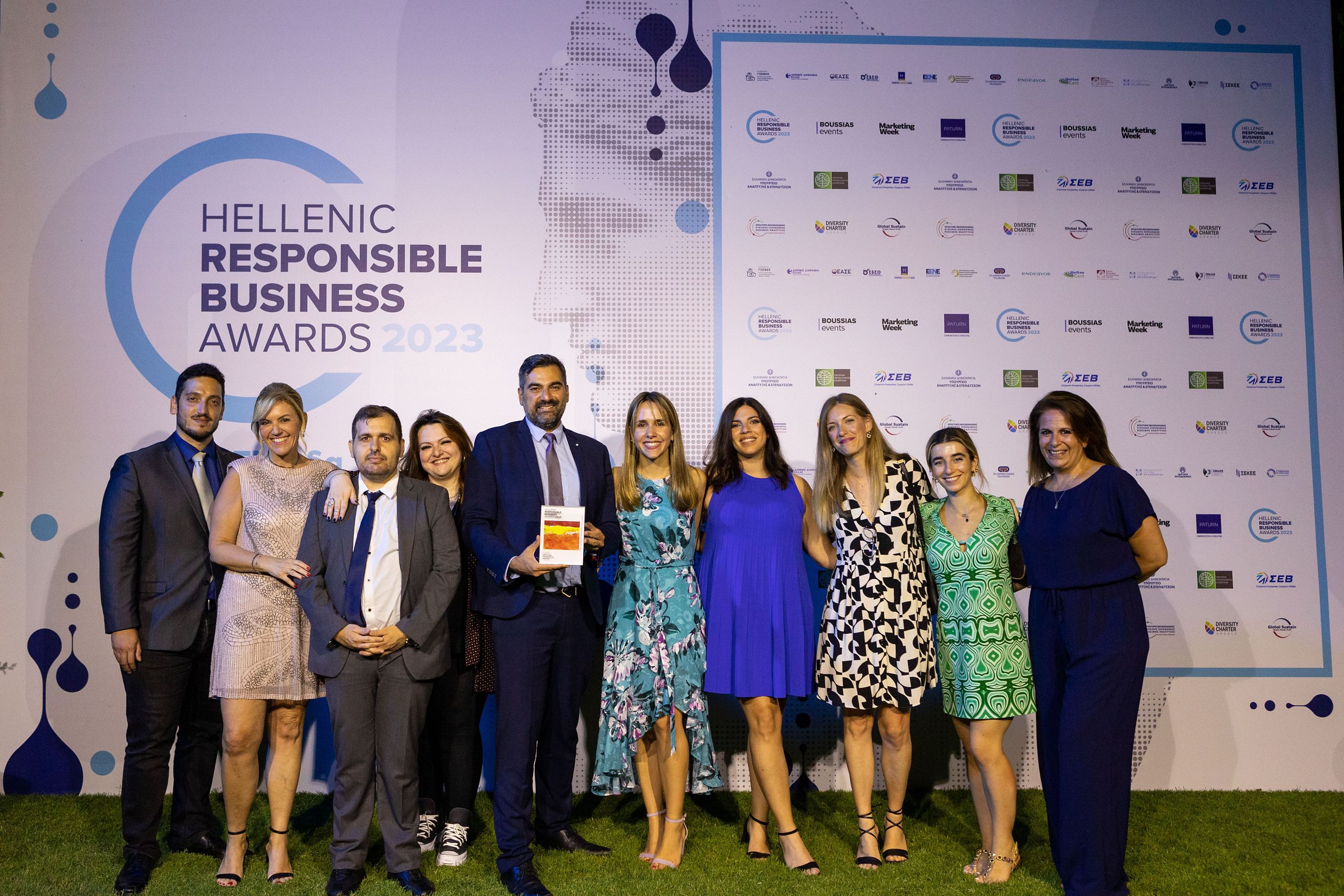 kpmg marketing team at hellenic responsible business awards 2023