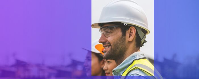 Group of construction workers smiling