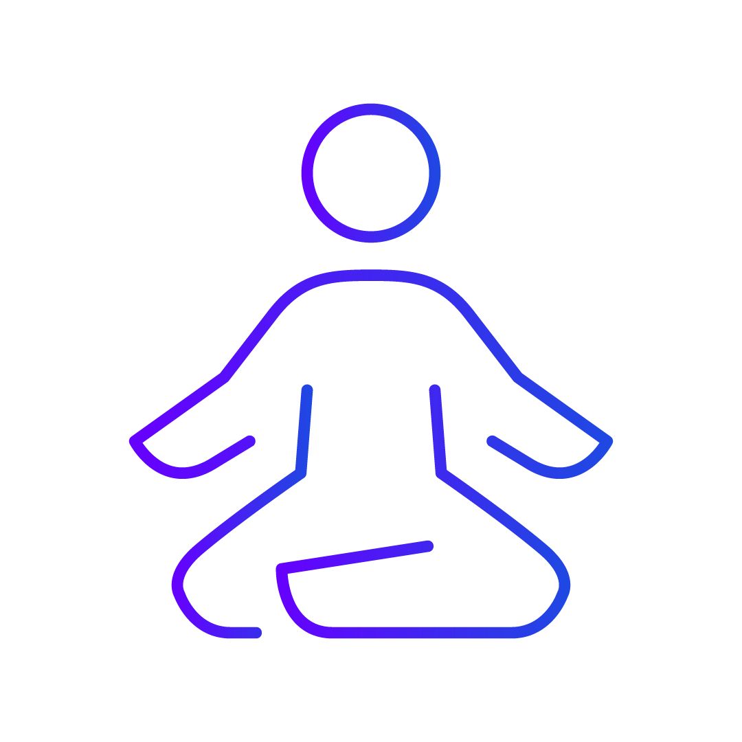 person meditating icon