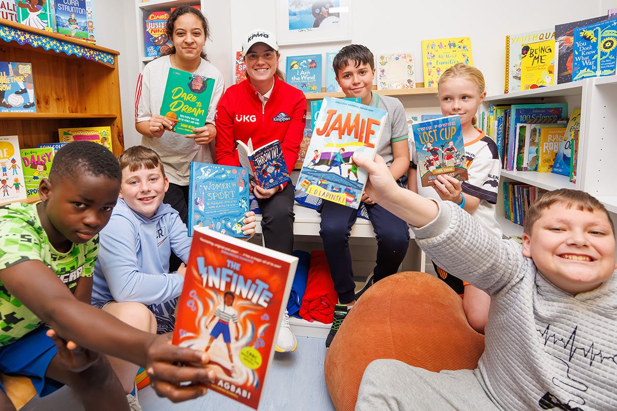 Leona Maguire at Books for Birdies book donation