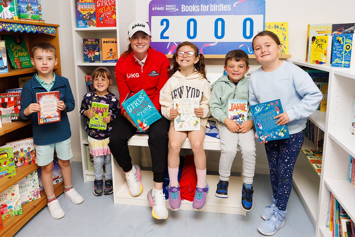 Leona Maguire at Books for Birdies book donation