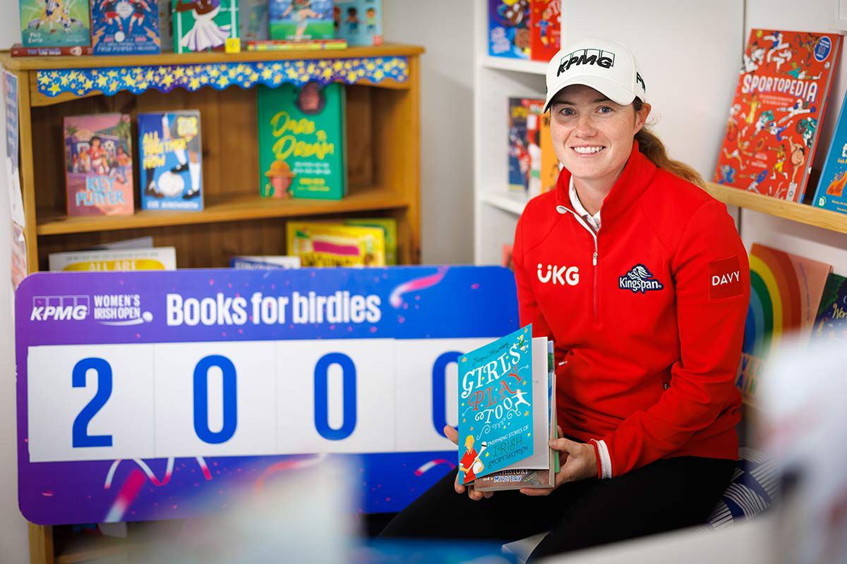 Leona Maguire at Books for Birdies book donation