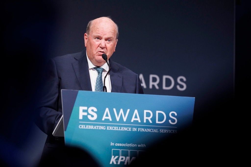 Michael Noonan, TD and former Minister of Finance, speaking at the FS Dublin awards