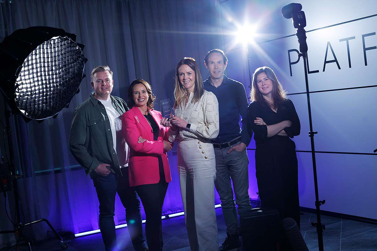 Pictured L-R are judges Anna Scally, Head of Technology & Media, KPMG Ireland and KPMG EMA TMT Sector Lead; Will Prendergast, Partner and Co-founder, Frontline; Eimear Hennessy, Global Head of Enterprise Services, Stripe; Barry Napier, CEO, Cubic Telecom and Dr. Patricia Scanlon, Founder Soapbox Labs. 