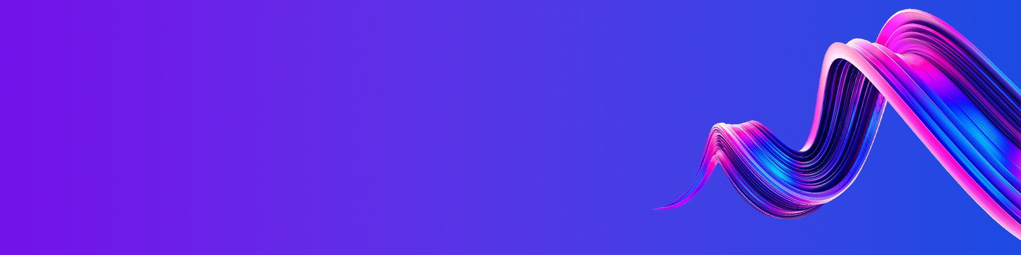 Abstract pink and purple swirl on purple and blue gradient background