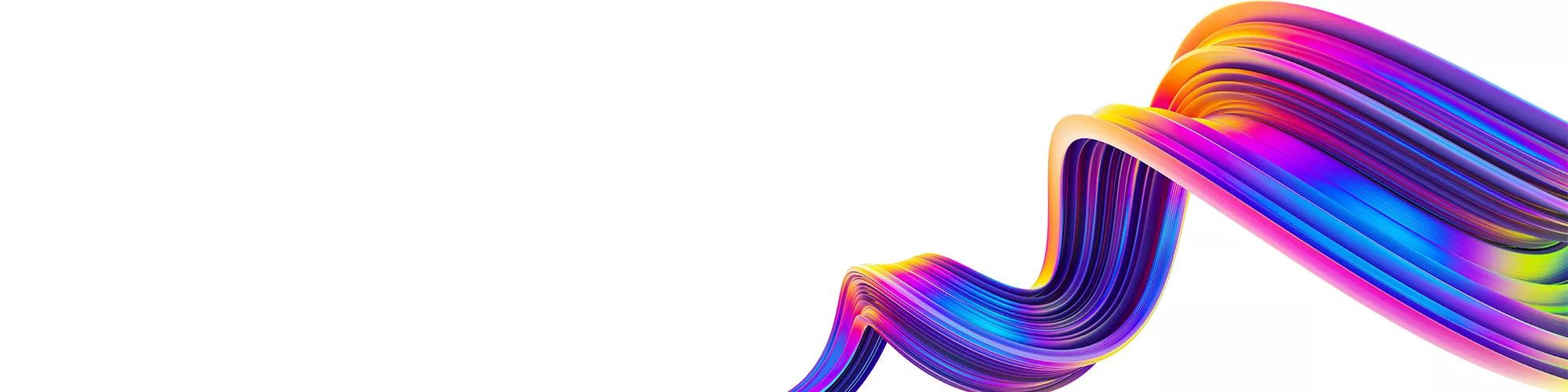 Colourful abstract wave on white background