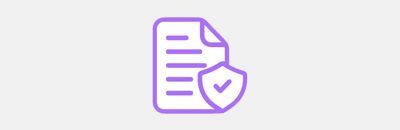 document checklist and shield icon