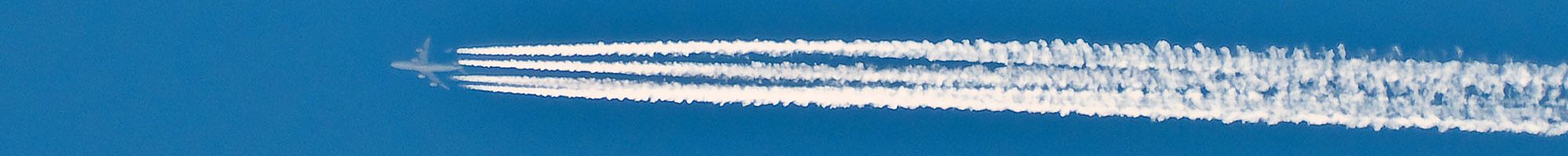 Jet and trail in sky