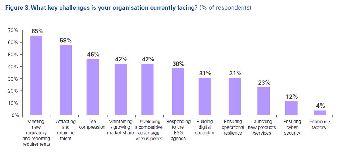 Figure 3: What key challenges is your organisation currently facing? (% of respondents)