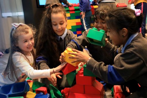 Children playing at the KPMG LEGO club
