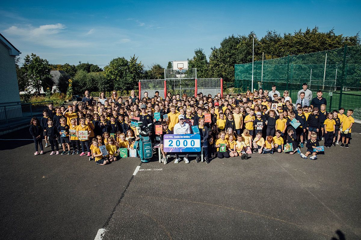 Leona Maguire and the children of Clonmoney N.S.