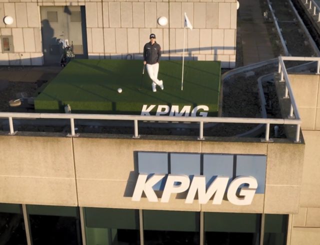 Leona Maguire on the roof of KPMG Harbourmaster