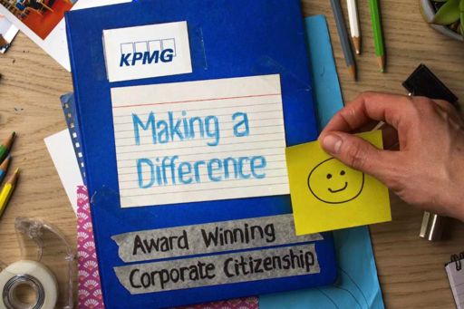 Photo of KPMG's "Making a difference" report