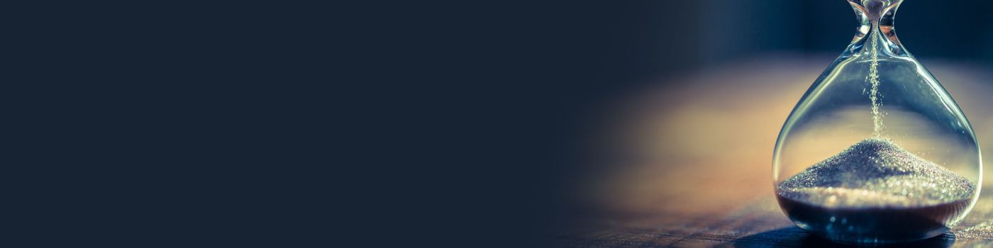 Hourglass with sand running out