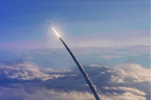 Rocket launching into space