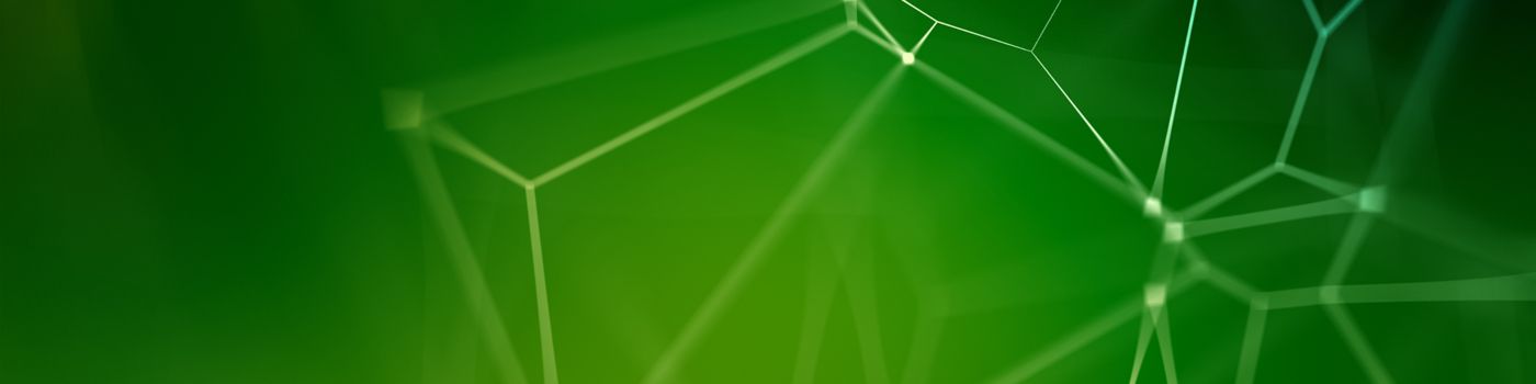 Abstract network on green background