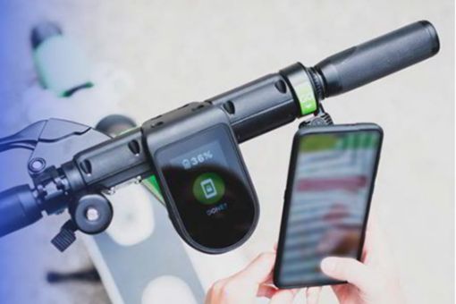 Bike with smartphone attached