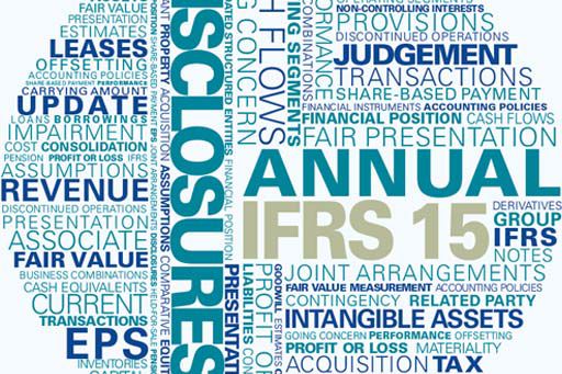 KPMG Guides to annual IFRS financial statements 2015: IFRS 125supplement publication image: financial statement and disclosure word cloud