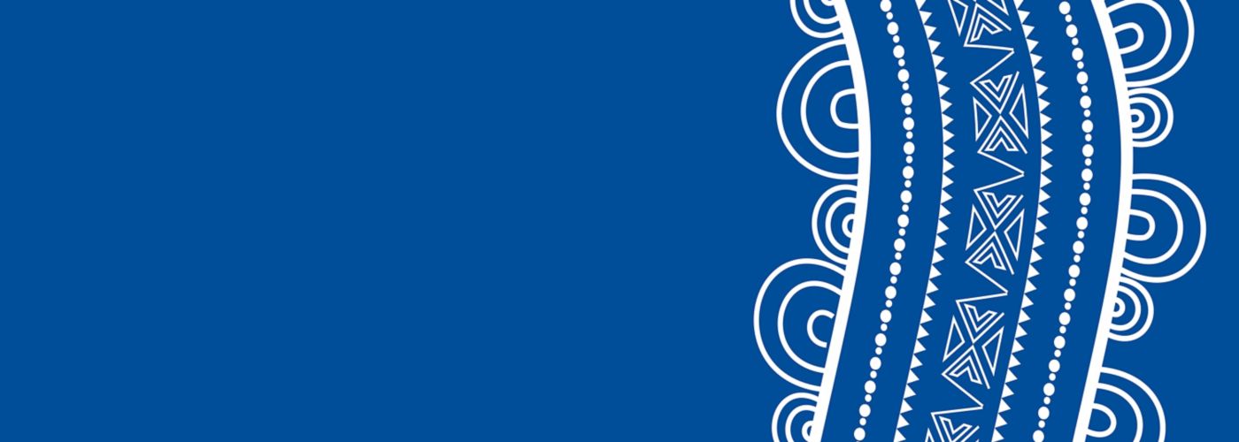 Indigenous Australia line design – blue and white