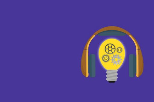podcast image - headphones and lightbulb