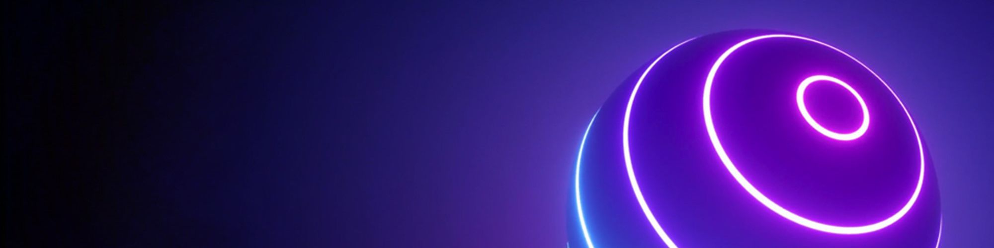 紫と青に発行する球体